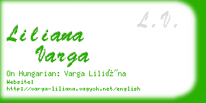 liliana varga business card